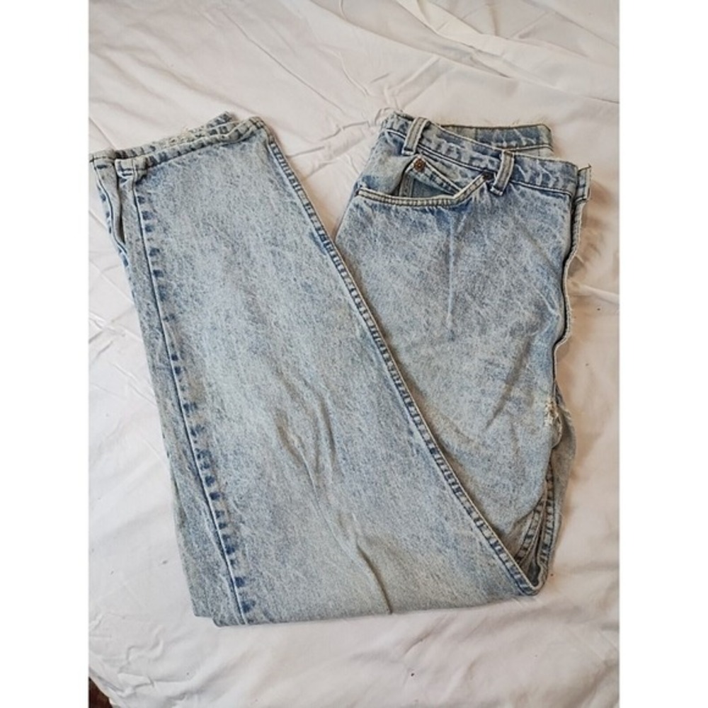 Men's Vintage 80's Orange Tab Levi's 36‎ X 32 Light Wash Made In The USA